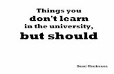 Software development - Things you don't learn in the university, but should