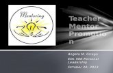 Teacher Mentor Promotion