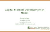 Capital markets development in nepal by kriti capital & investments ltd