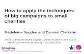 Optimum Scale: how to apply the techniques of big campaigns to small organisations