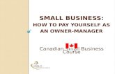 Paying yourself as a small business owner