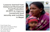 Enhanced Homestead Food Production (E-HFP) to improve household food security and nutrition