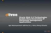 Oracle Web 2.0 Technologies Enable Next Generation of Marketing Management Applications