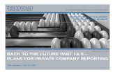 Plans for Private Company Reporting