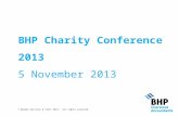 BHP Charity Conference 2013