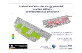 Evaluation of the solar energy potential in urban settings by irradiation map production