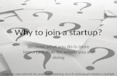 Why to join a startup