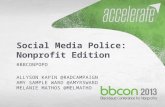 Social Media Police: The Nonprofit Edition @bbcon