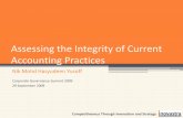 Assessing The Integrity Of Current Accounting Practices