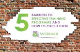 5 Barriers to Effective Employee Training Programs - Webinar 08.21.14