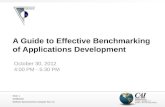 A Guide to Effective Benchmarking of Applications Development