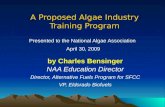 Proposed Algae Training Program Charles Bensingerfor Sam