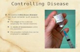 The Nature Of Disease Controlling Disease