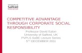Competitive Advantage through Corporate Social Responsibility (CSR) - Professor David Eaton