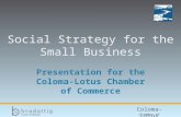 Social Strategy for the Small Business Coloma Lotus Chamber of Commerce