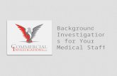Background Investigations for your Medical Staff