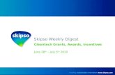 Skipso weekly digest july 1   cleantech grants, awards, incentives