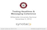 Willamette messaging seminar
