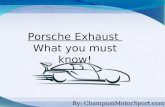 Buying Guide For TUBI Style Porsche Exhaust From CHAMPIONMOTORSPORT