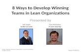 8 Ways to Develop Winning Teams in a Lean Organization