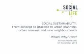Social sustainability: concept to practice in the UK
