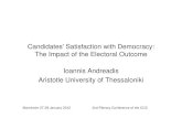 Candidates' satisfaction with democracy. The Impact of the Electoral Outcome