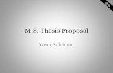 My M.S. Thesis Proposal