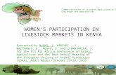Women’s participation in livestock markets in Kenya