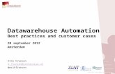 Best Practices: Datawarehouse Automation Conference September 20, 2012 - Amsterdam