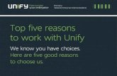 Considering a Unified Communications investment? 5 Reason to Choose Unify