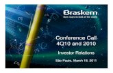 Conference call presentation   4 q10 and 2010 results