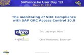 SoX Compliance with GRC Access Control - The Alpro case