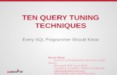 Ten query tuning techniques every SQL Server programmer should know