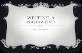 Writing a narrative lesson
