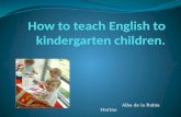 Cómo enseñar inglés en e.i