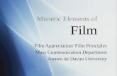 Session 1A film elements: Film Appreciation Course (Hum 3)