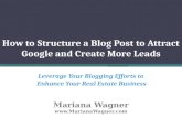 Hpw ttructure a blog post to create more leads