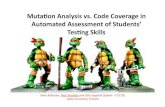 Mutation Analysis vs. Code Coverage in Automated Assessment of Students’ Testing Skills