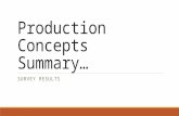 Production concepts summary