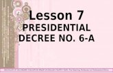 Presidential Decree NO. 6-A