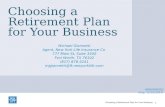Choosing a retirement plan for your business 2013