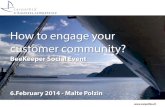 How to engage with your customer community