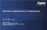 Efficacy endpoints in Oncology