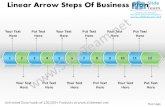 Business power point templates linear arrow steps of plan sales ppt slides