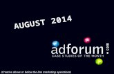 Case Studies for the month of August 2014