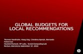 Global Budgets for Local Recommendations
