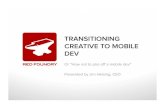 Working with mobile developers