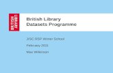 British Library Datasets Programme Feb 2011