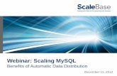 Scaling MySQL: Benefits of Automatic Data Distribution