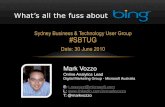 What's all the fuss about Bing? By Mark Vozzo
